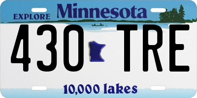 MN license plate 430TRE