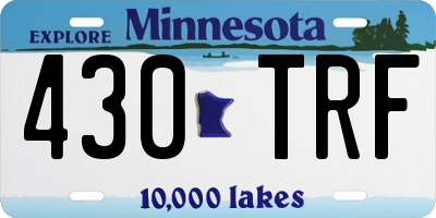 MN license plate 430TRF
