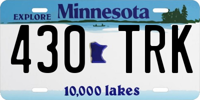 MN license plate 430TRK