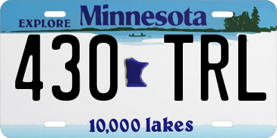 MN license plate 430TRL