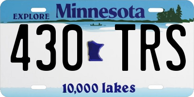MN license plate 430TRS