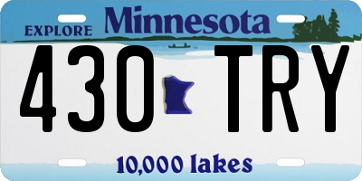 MN license plate 430TRY