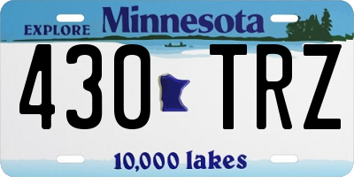 MN license plate 430TRZ