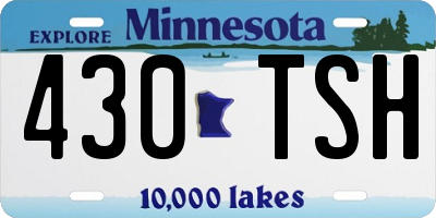 MN license plate 430TSH