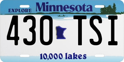 MN license plate 430TSI