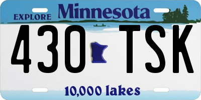 MN license plate 430TSK