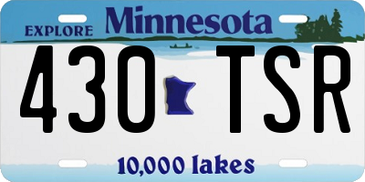 MN license plate 430TSR