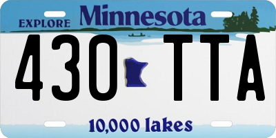 MN license plate 430TTA