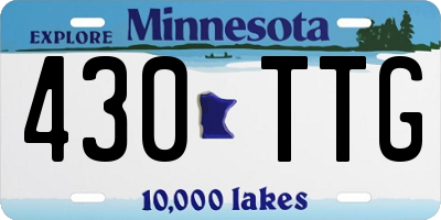 MN license plate 430TTG