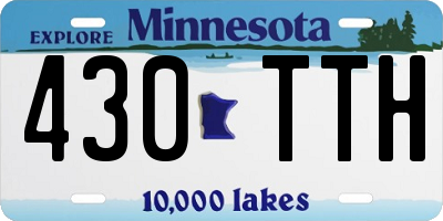 MN license plate 430TTH