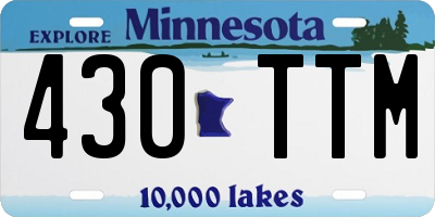 MN license plate 430TTM