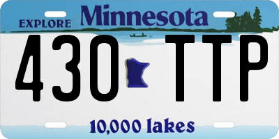 MN license plate 430TTP