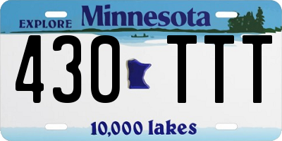MN license plate 430TTT