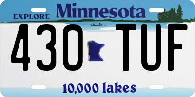 MN license plate 430TUF