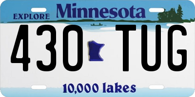 MN license plate 430TUG