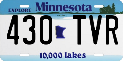 MN license plate 430TVR