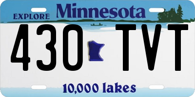 MN license plate 430TVT