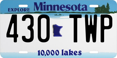 MN license plate 430TWP