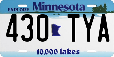MN license plate 430TYA