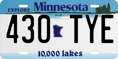 MN license plate 430TYE