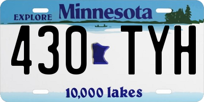 MN license plate 430TYH