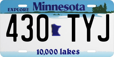 MN license plate 430TYJ