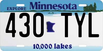 MN license plate 430TYL