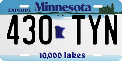 MN license plate 430TYN