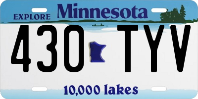 MN license plate 430TYV