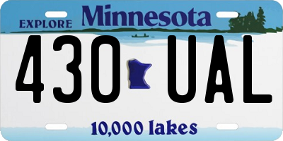MN license plate 430UAL