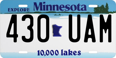 MN license plate 430UAM
