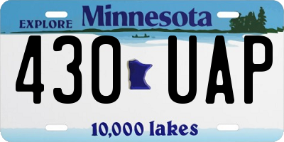 MN license plate 430UAP