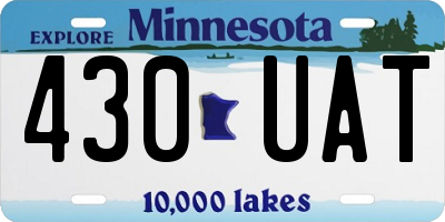 MN license plate 430UAT