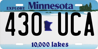 MN license plate 430UCA