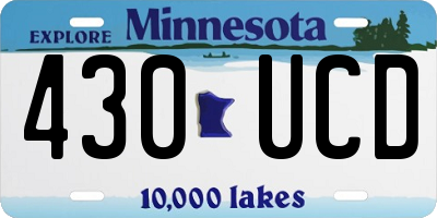 MN license plate 430UCD