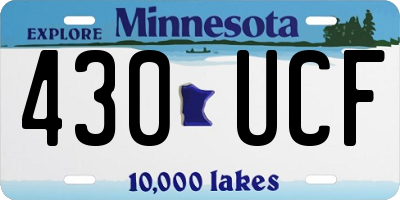 MN license plate 430UCF