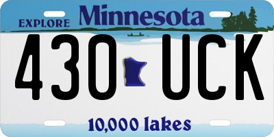 MN license plate 430UCK