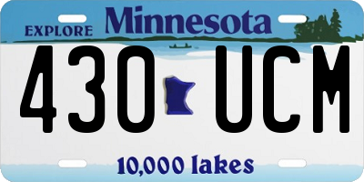 MN license plate 430UCM