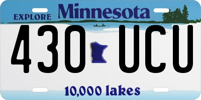 MN license plate 430UCU