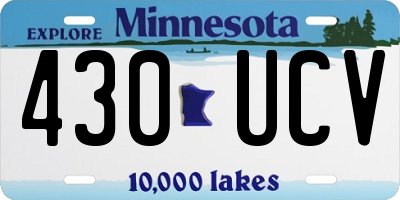 MN license plate 430UCV