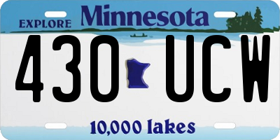 MN license plate 430UCW