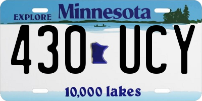 MN license plate 430UCY