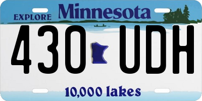 MN license plate 430UDH