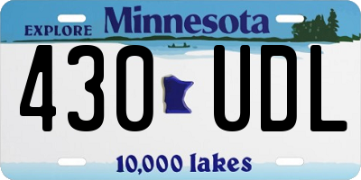 MN license plate 430UDL