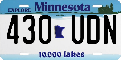 MN license plate 430UDN