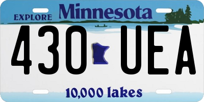 MN license plate 430UEA