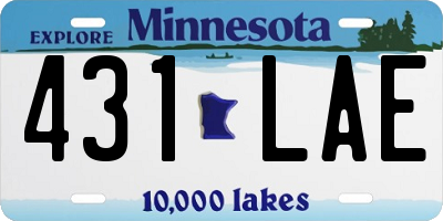 MN license plate 431LAE