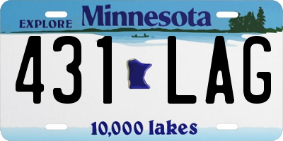 MN license plate 431LAG