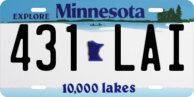 MN license plate 431LAI