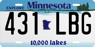 MN license plate 431LBG